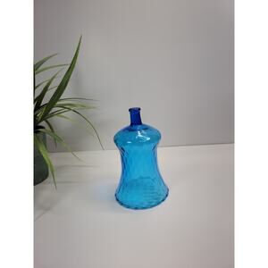 Vintage Blue Diamond Optic Votive Pegged Cup, Candle Holder Home Interiors Homco